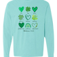 Galatians 5 - St Patrick's Day - Comfort Colors - Heavyweight Long Sleeve Tee - Blues & Greens