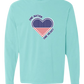 One Nation One Heart - Comfort Colors - Heavyweight Long Sleeve Tee - Blues & Greens