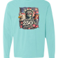 America's 250th Birthday - Comfort Colors - Heavyweight Long Sleeve Tee - Blues & Greens