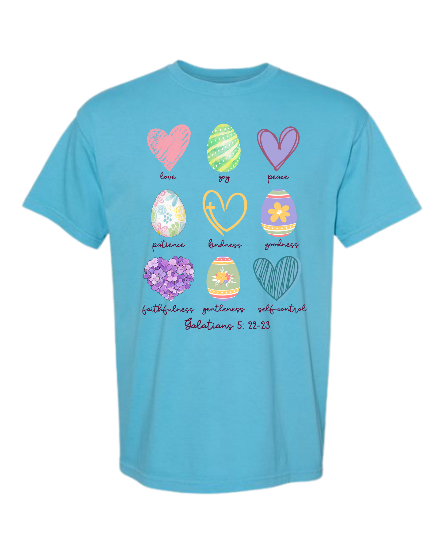 Galatians 5 - Easter - Comfort Colors - Heavyweight Unisex Tee - Blues