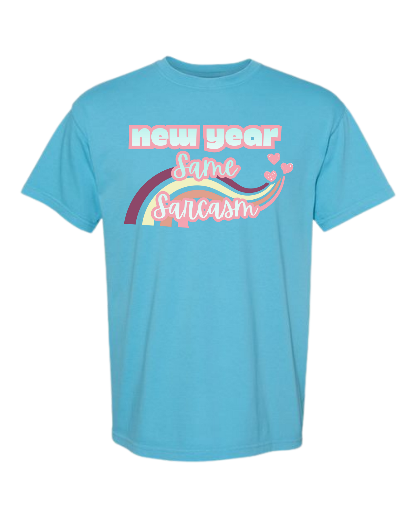 New Year Same Sarcasm - Comfort Colors - Heavyweight Unisex Tee - Blues