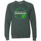 Hormones May Cause Shenanigans - Sponge Fleece Raglan Sweatshirt - Blues, Greens, Purple, and Black