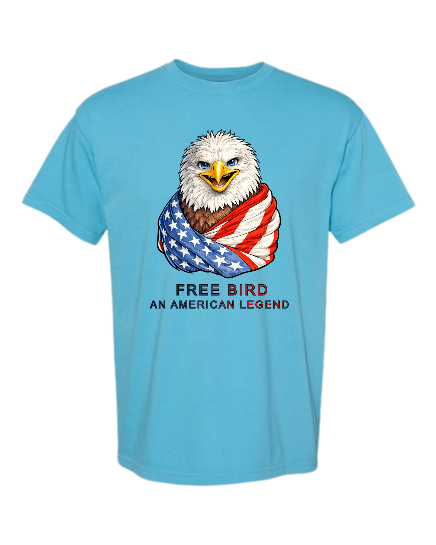 Free Bird An American Legend - Comfort Colors - Heavyweight Unisex Tee - Blues