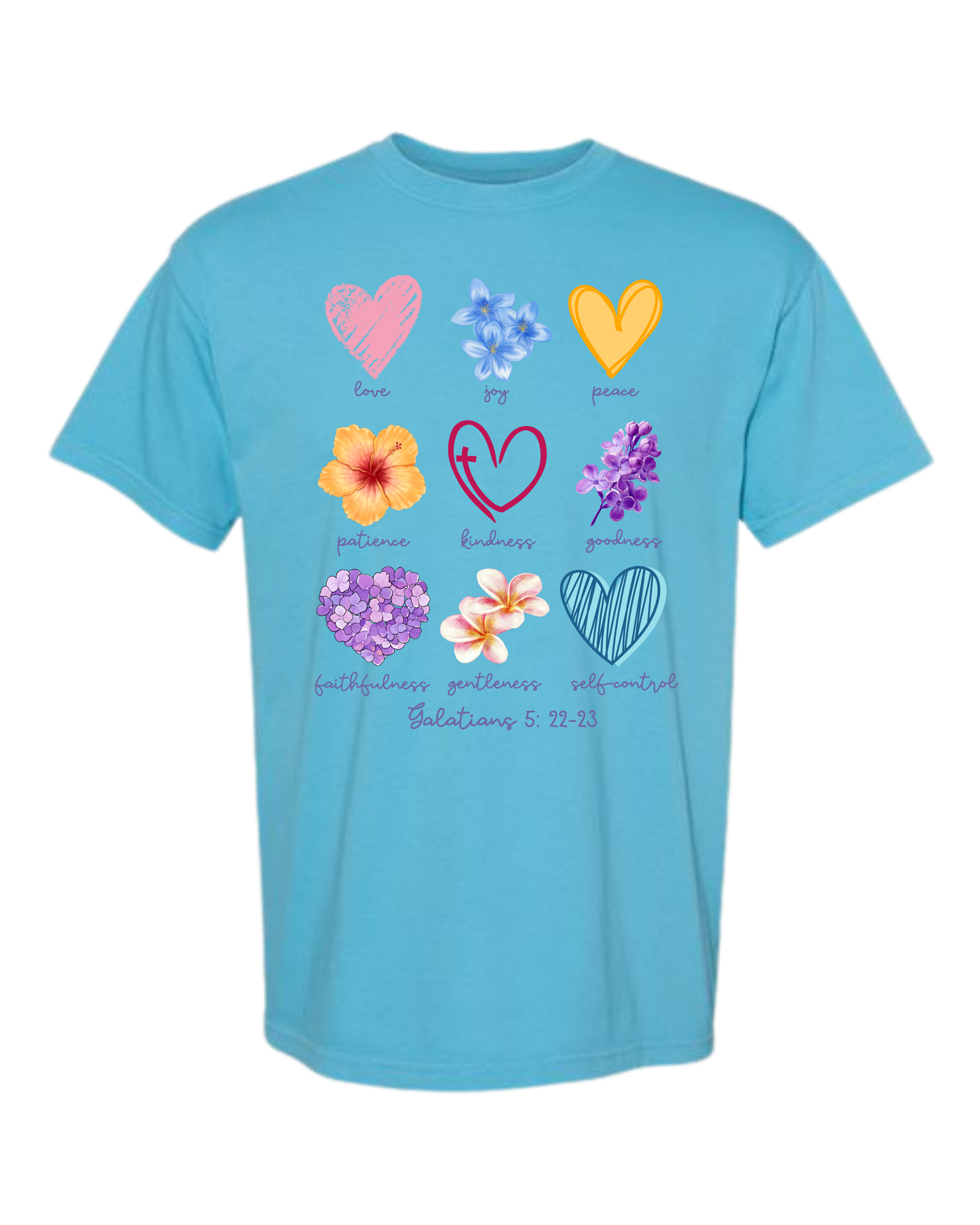 Galatians 5 - Spring - Comfort Colors - Heavyweight Unisex Tee - Blues