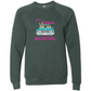 Get in Loser We're Playing Mahjong- Sponge Fleece Raglan Sweatshirt - Blues, Greens, Purple, and Black
