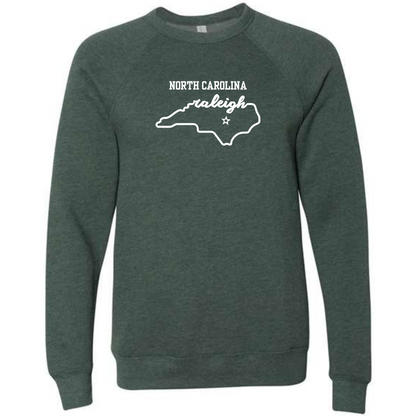Kella McLean - Sponge Fleece Raglan Sweatshirt - Blues, Greens, Purple, and Black