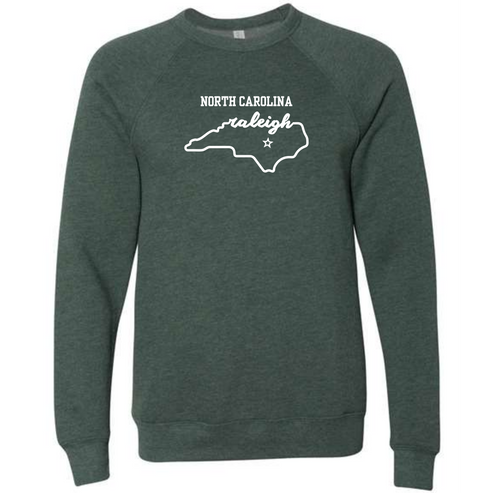 Kella McLean - Sponge Fleece Raglan Sweatshirt - Blues, Greens, Purple, and Black
