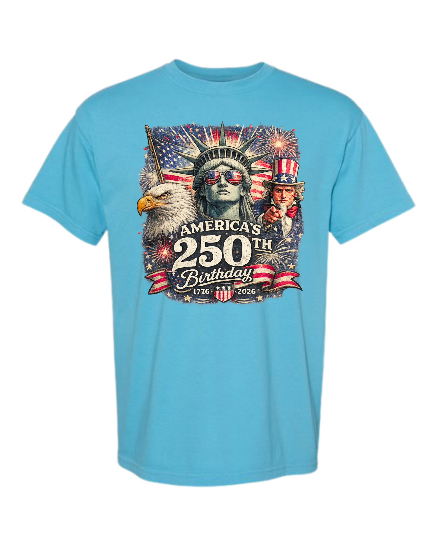 America's 250th Birthday - Comfort Colors - Heavyweight Unisex Tee - Blues
