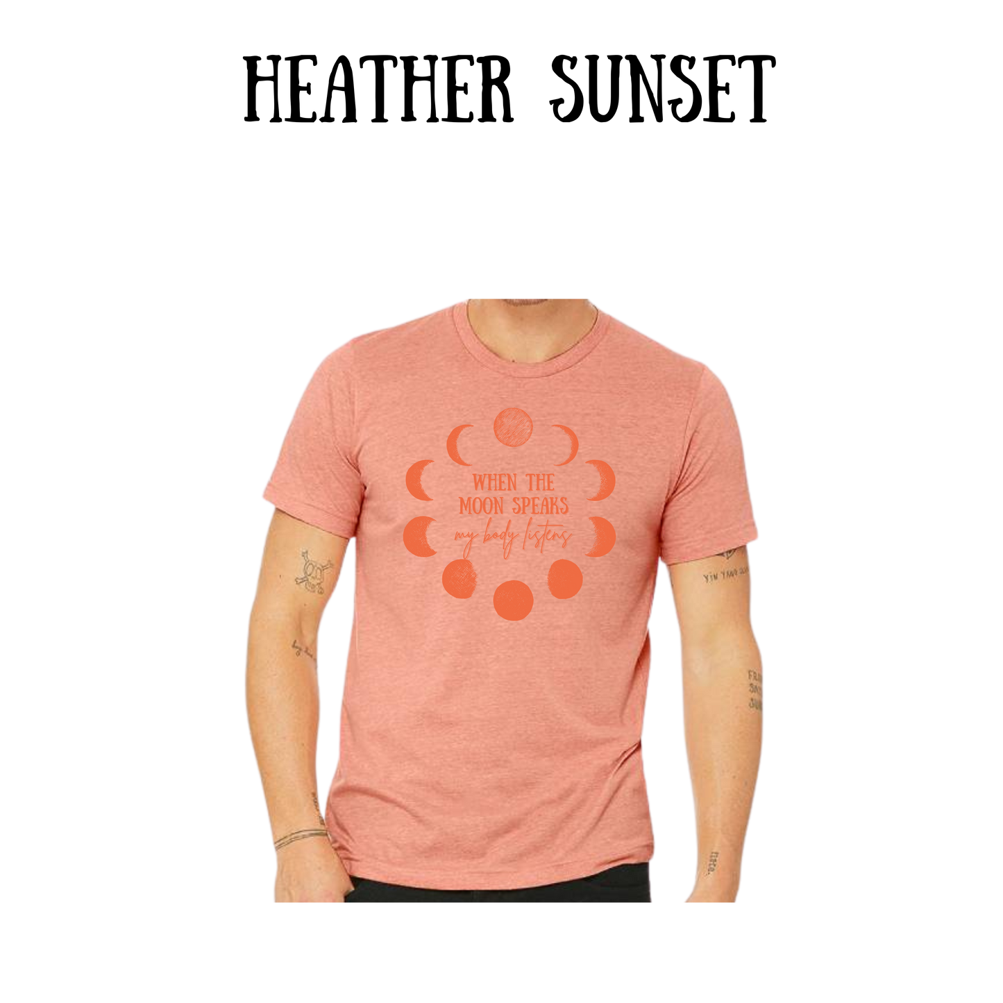 BP - When The Moon Speaks - unisex tee - yellows, oranges, reds