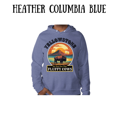 CP - Yellowstone: Fluffy Cows - Sponge Fleece Hoodie - Blues, Purples
