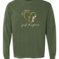 Not Perfect Just Forgiven - Comfort Colors - Heavyweight Long Sleeve Tee - Blues & Greens