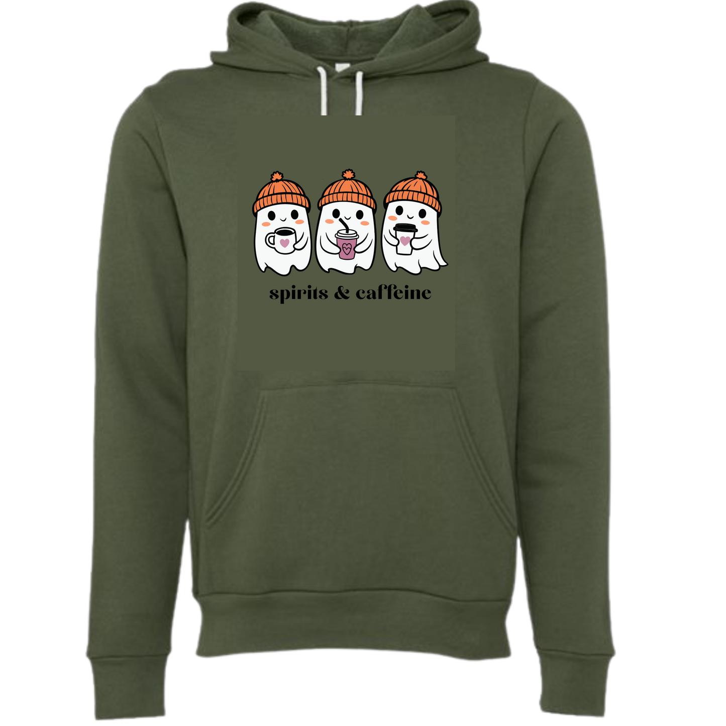 HP - Spirits & Caffeine - Sponge Fleece Hoodie - Greens, Neutrals