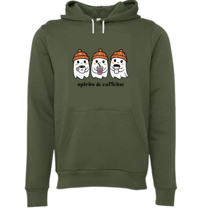 HP - Spirits & Caffeine - Sponge Fleece Hoodie - Greens, Neutrals