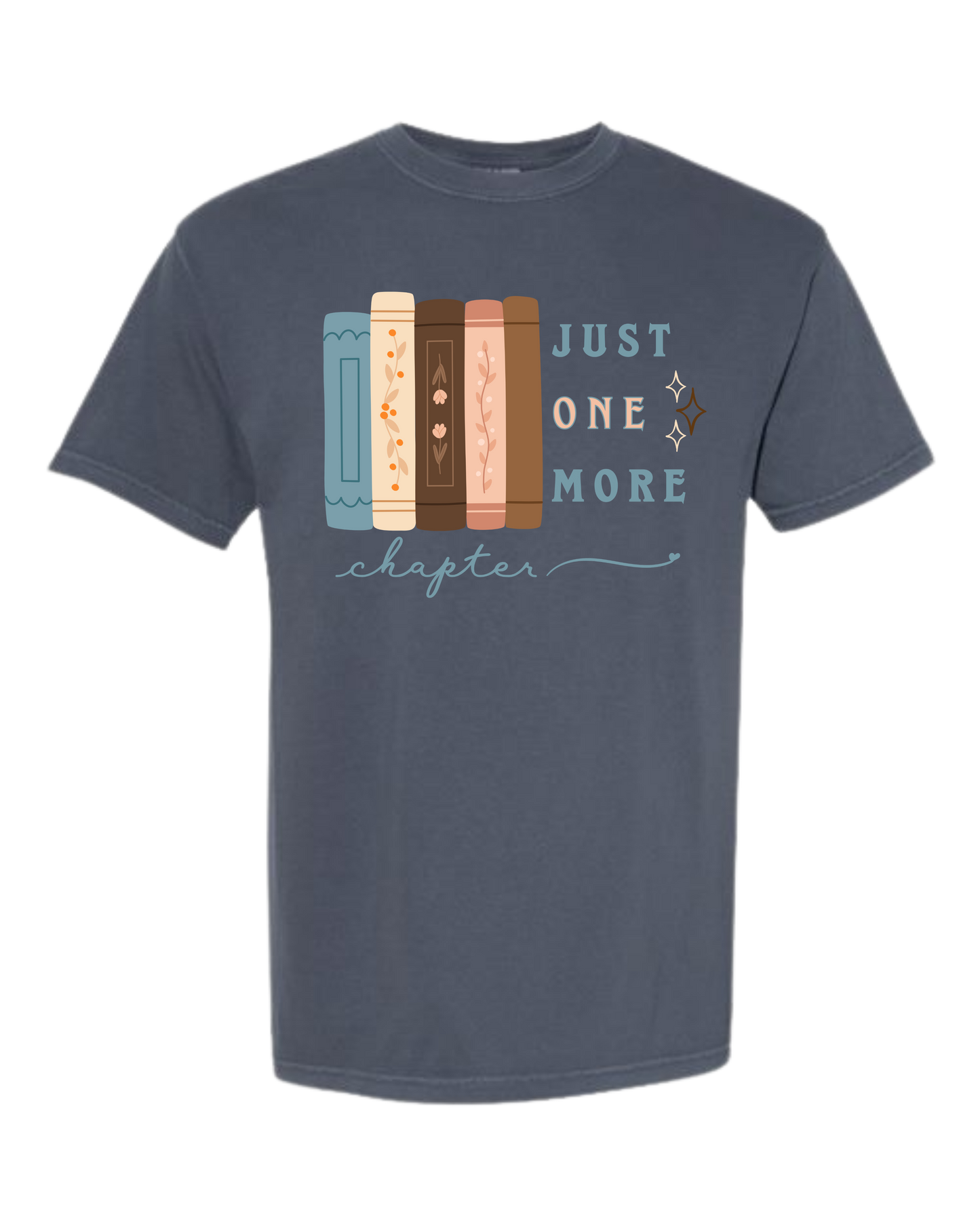 Just One More Chapter - Comfort Colors - Heavyweight Unisex Tee - Blues