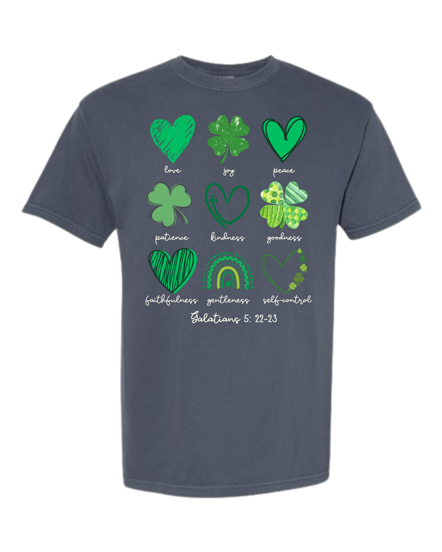Galatians 5 - St Patrick's Day - Comfort Colors - Heavyweight Unisex Tee - Blues