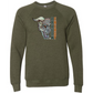 Dragon Energy - Sponge Fleece Raglan Sweatshirt - Blues, Greens, Purple, and Black
