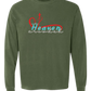 Make Heaven Crowded - Comfort Colors - Heavyweight Long Sleeve Tee - Blues & Greens