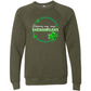 Hormones May Cause Shenanigans - Sponge Fleece Raglan Sweatshirt - Blues, Greens, Purple, and Black