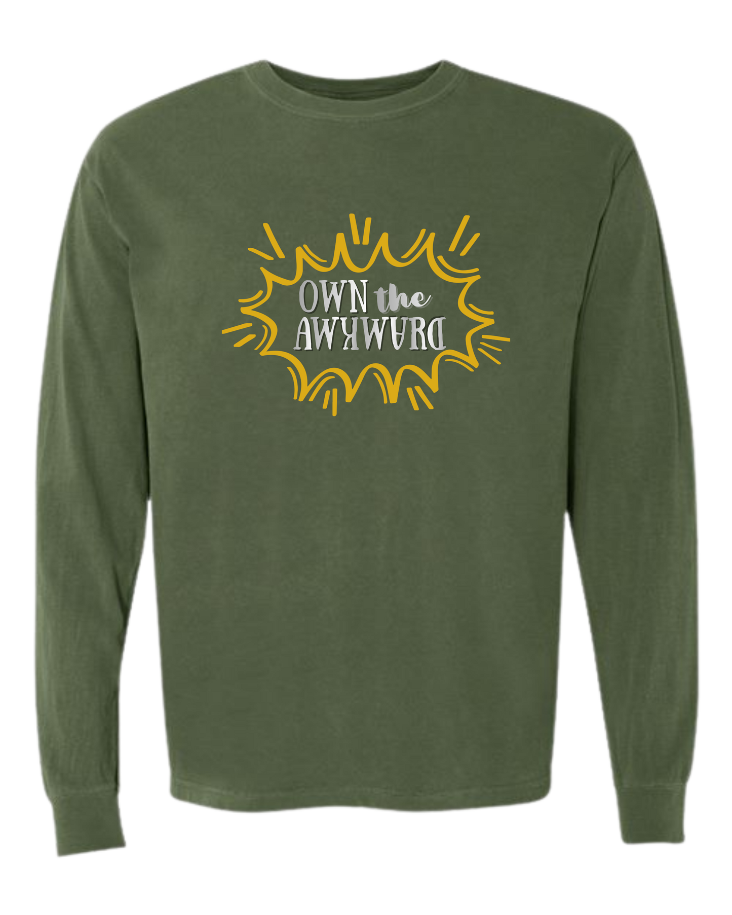 Own the Awkward - Comfort Colors - Heavyweight Long Sleeve Tee - Blues & Greens