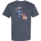 Loves Jesus & America too - Comfort Colors - Heavyweight Unisex Tee - Blues