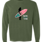 Mana in My Soul - Comfort Colors - Heavyweight Long Sleeve Tee - Blues & Greens