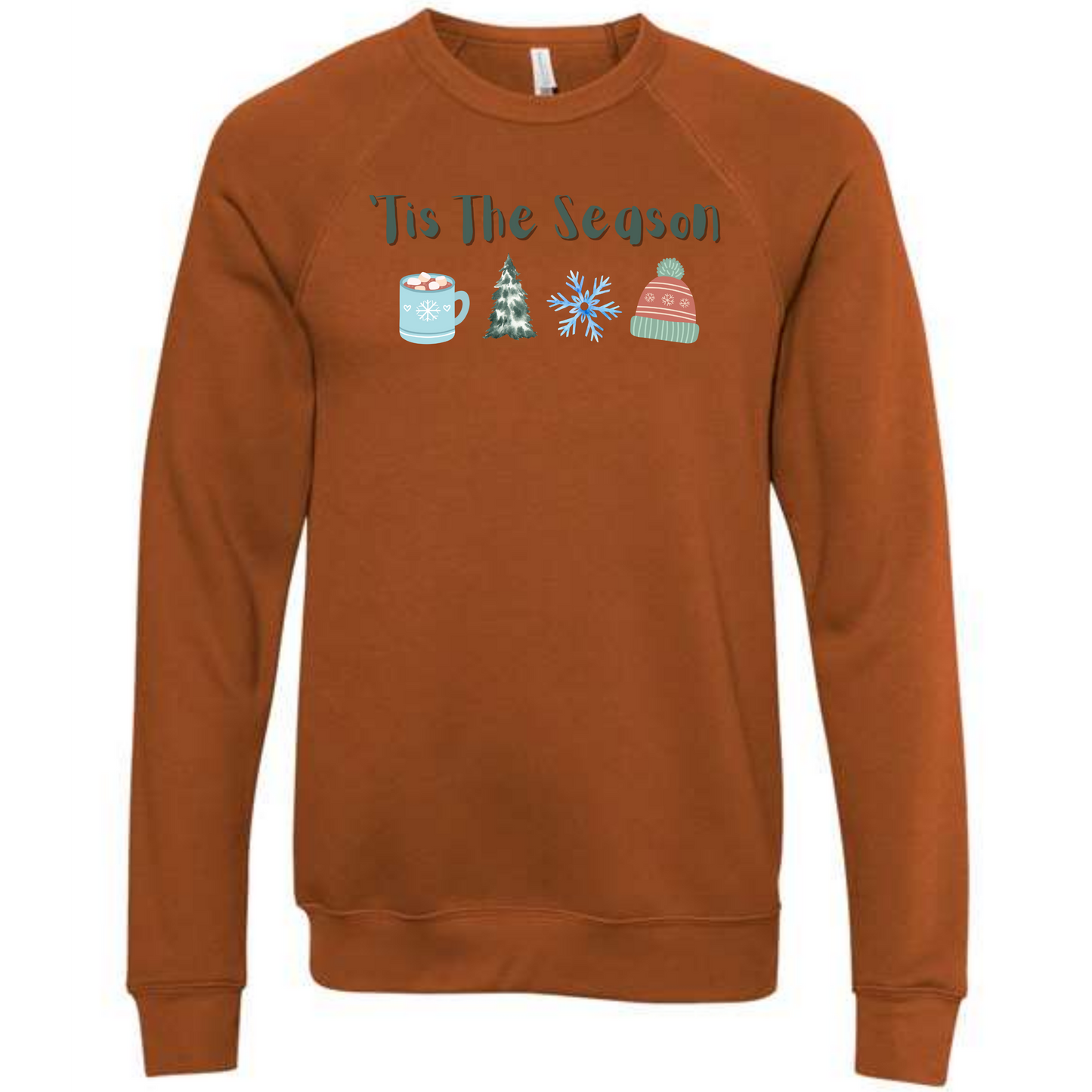 'Tis The Season - Winter - Sponge Fleece Raglan Sweatshirt - Assorted Colors