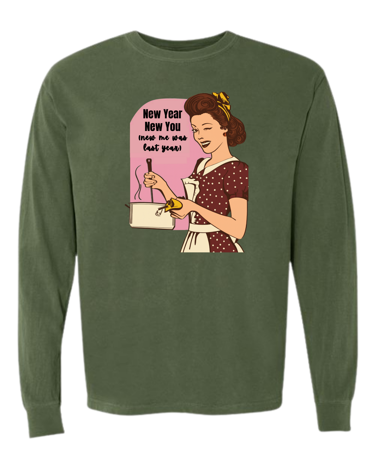 New Year New You - Comfort Colors - Heavyweight Long Sleeve Tee - Blues & Greens