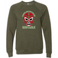 Masked Because We Are Unstable - Sponge Fleece Raglan Sweatshirt - Blues, Greens, Purple, and Black
