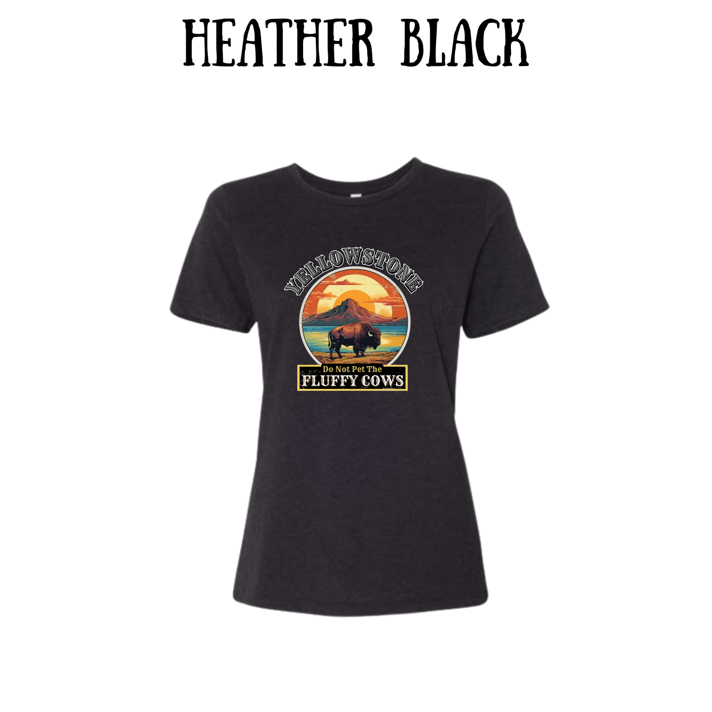 CP - Yellowstone: Fluffy Cows - Women's Relaxed Fit Tee - Neutrals