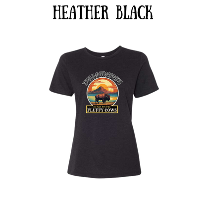 CP - Yellowstone: Fluffy Cows - Women's Relaxed Fit Tee - Neutrals