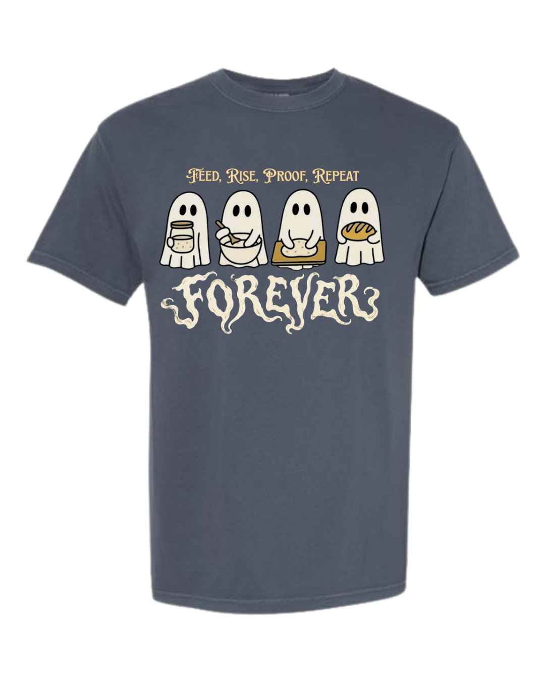Sourdough Ghosties - Comfort Colors - Heavyweight Unisex Tee - Blues