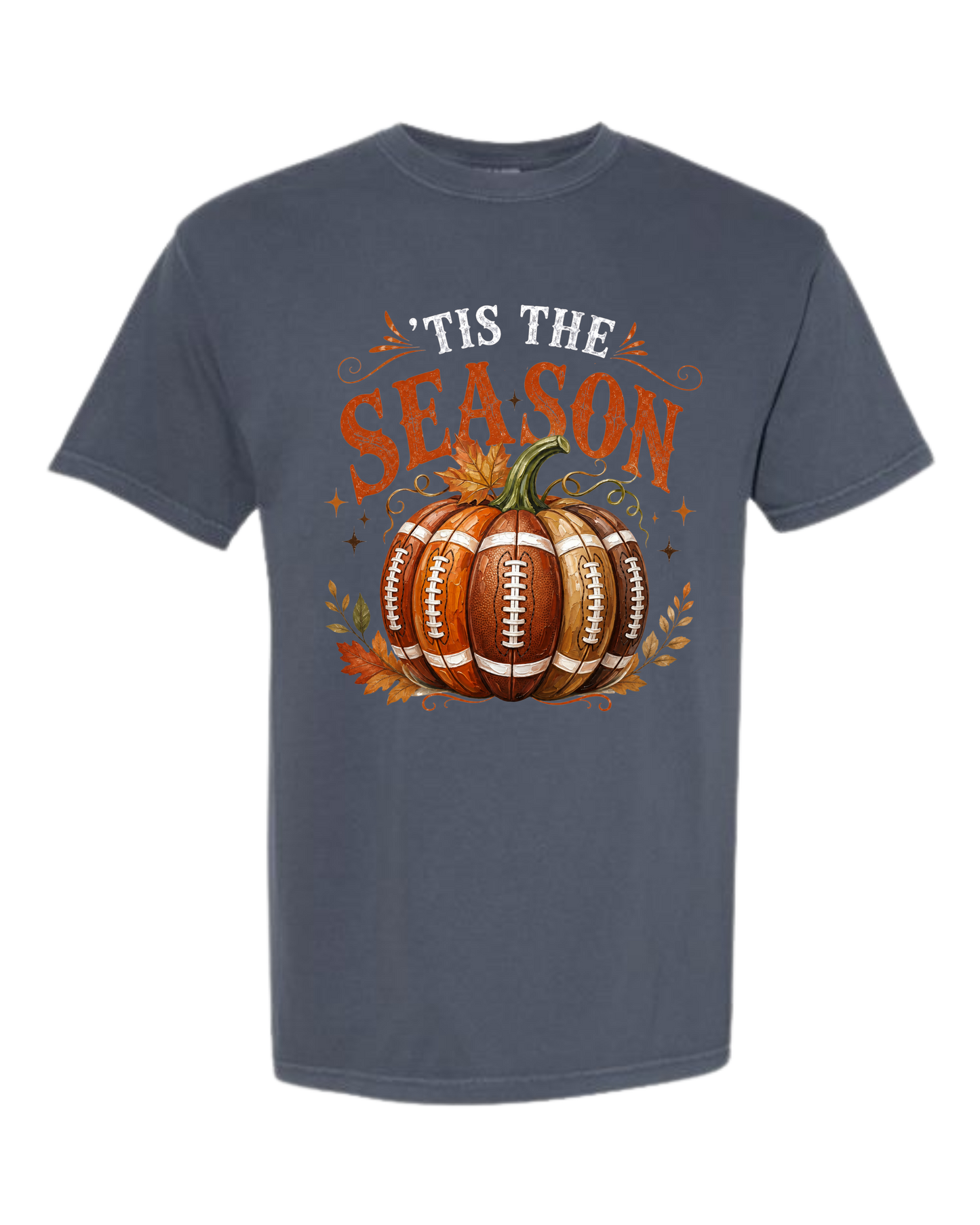 'Tis Football Season - Comfort Colors - Heavyweight Unisex Tee - Blues