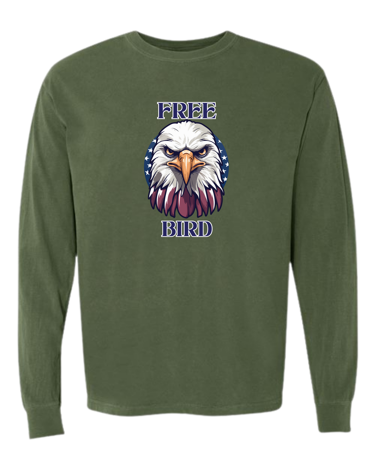 Free Bird - Comfort Colors - Heavyweight Long Sleeve Tee - Blues & Greens