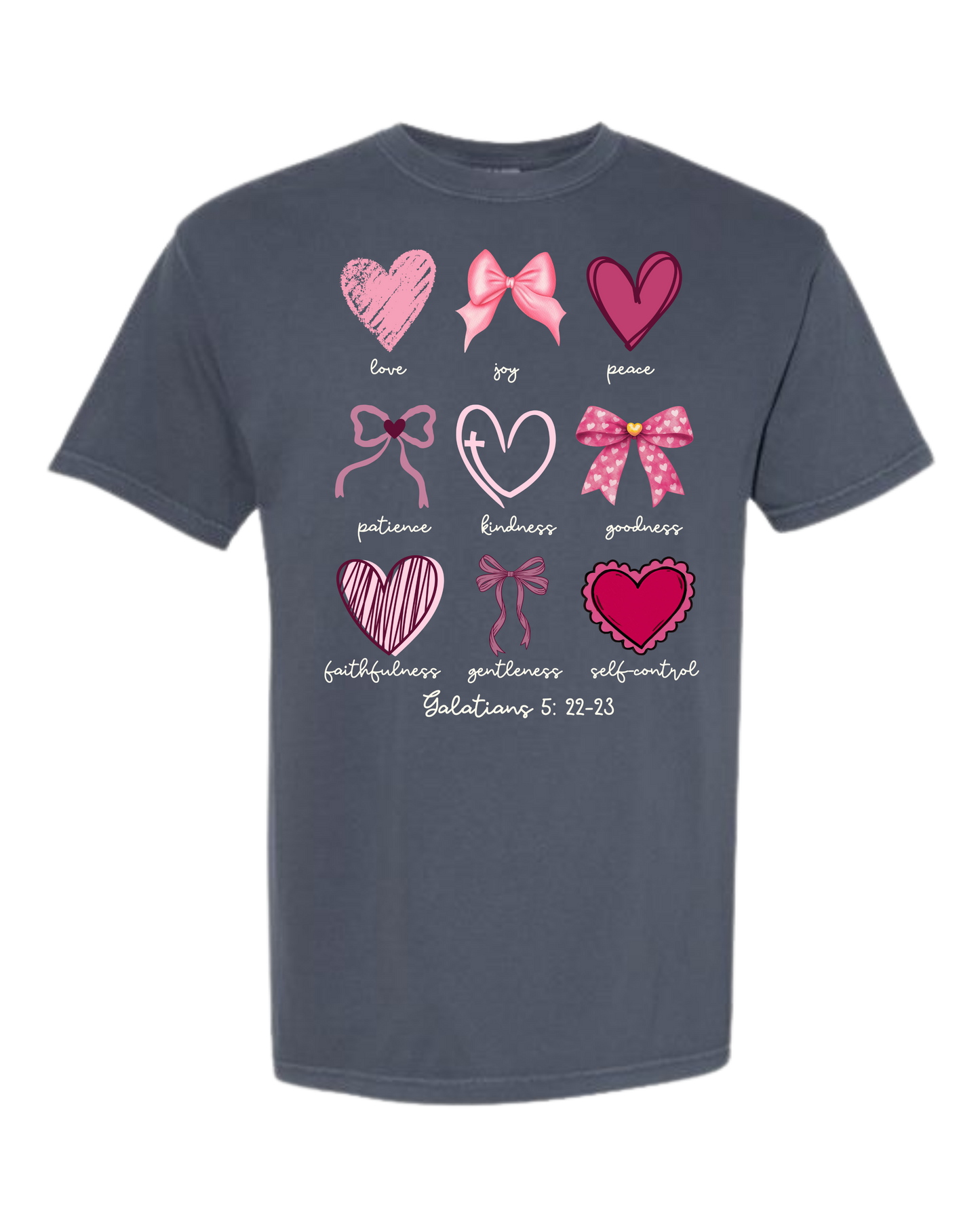 Galatians 5 - Valentines - Comfort Colors - Heavyweight Unisex Tee - Blues