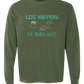 Life Happens The Beach Helps - Comfort Colors - Heavyweight Long Sleeve Tee - Blues & Greens