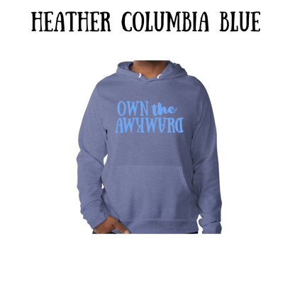 own the awkward - sponge fleece hoodie - blues, purples