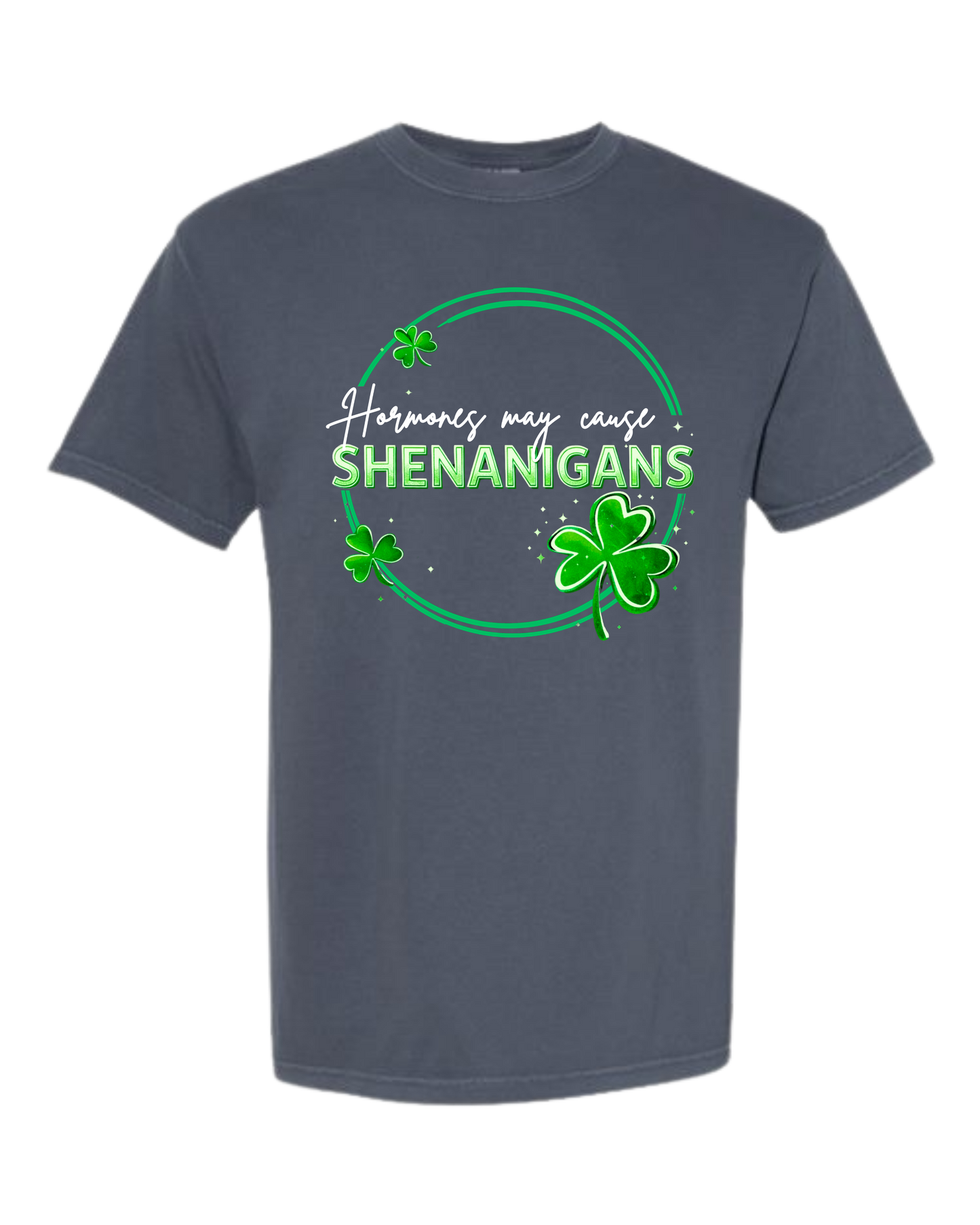 Hormones May Cause Shenanigans - Comfort Colors - Heavyweight Unisex Tee - Blues