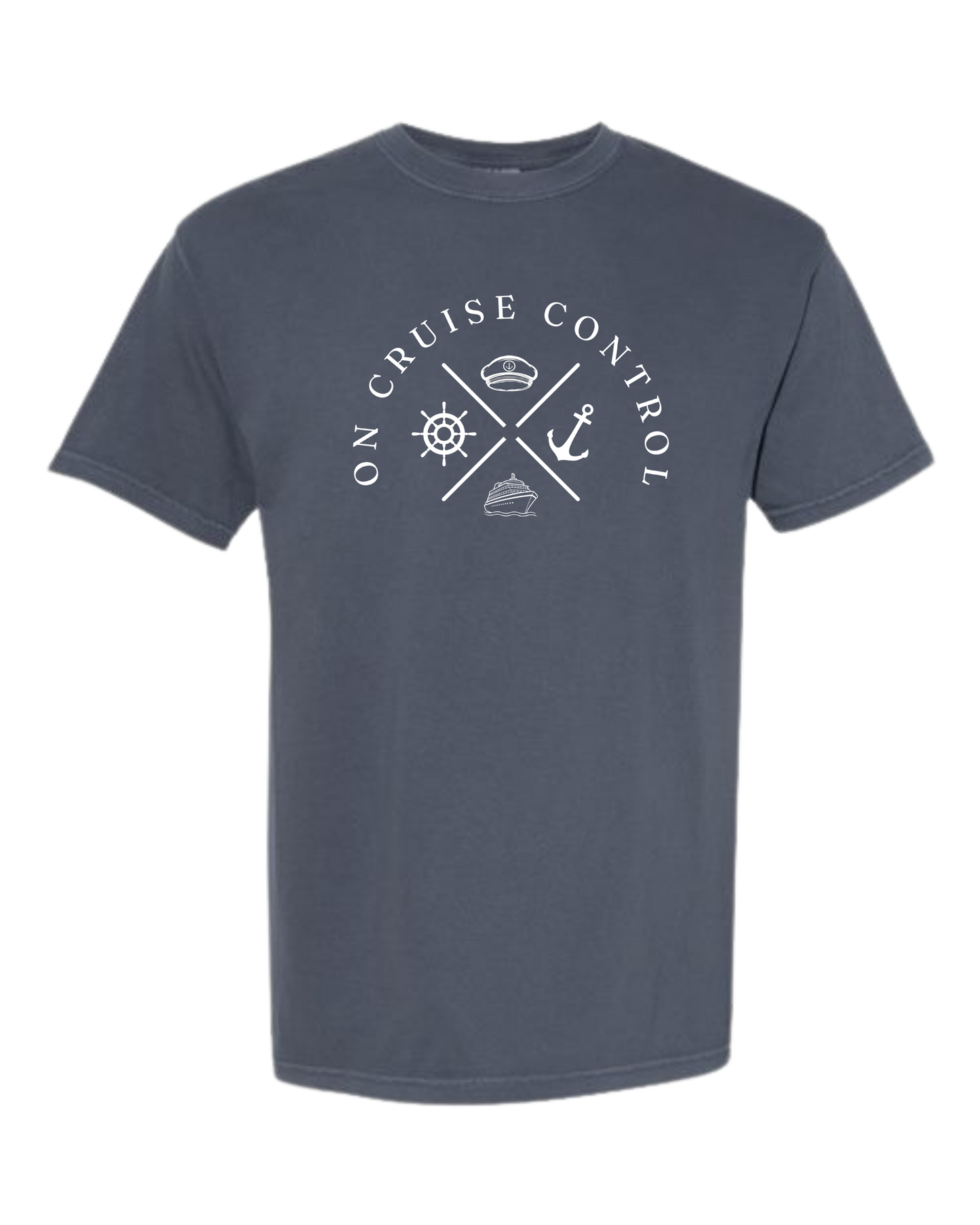 On Cruise Control - Comfort Colors - Heavyweight Unisex Tee - Blues