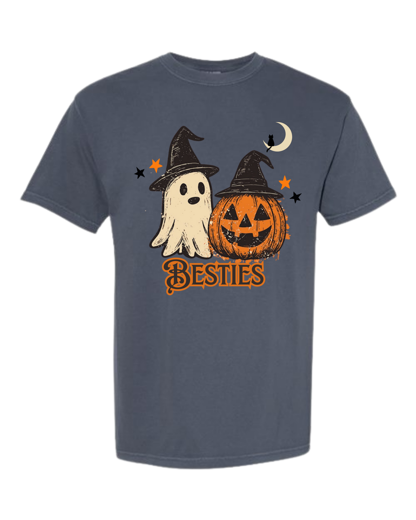 Halloween Besties - Comfort Colors - Heavyweight Unisex Tee - Blues
