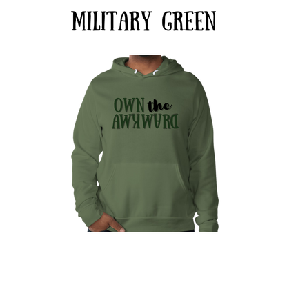 own the awkward - sponge fleece hoodie - greens, neutrals
