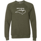 Kella McLean - Sponge Fleece Raglan Sweatshirt - Blues, Greens, Purple, and Black