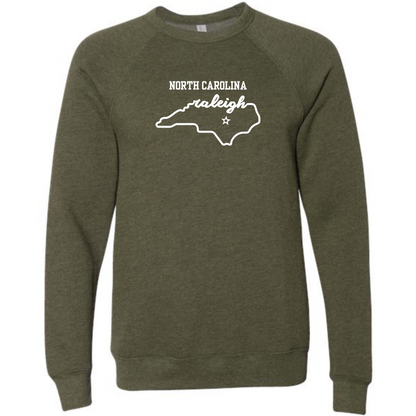 Kella McLean - Sponge Fleece Raglan Sweatshirt - Blues, Greens, Purple, and Black