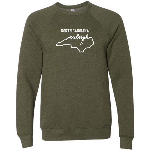 Kella McLean - Sponge Fleece Raglan Sweatshirt - Blues, Greens, Purple, and Black