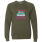 Get in Loser We're Playing Mahjong- Sponge Fleece Raglan Sweatshirt - Blues, Greens, Purple, and Black