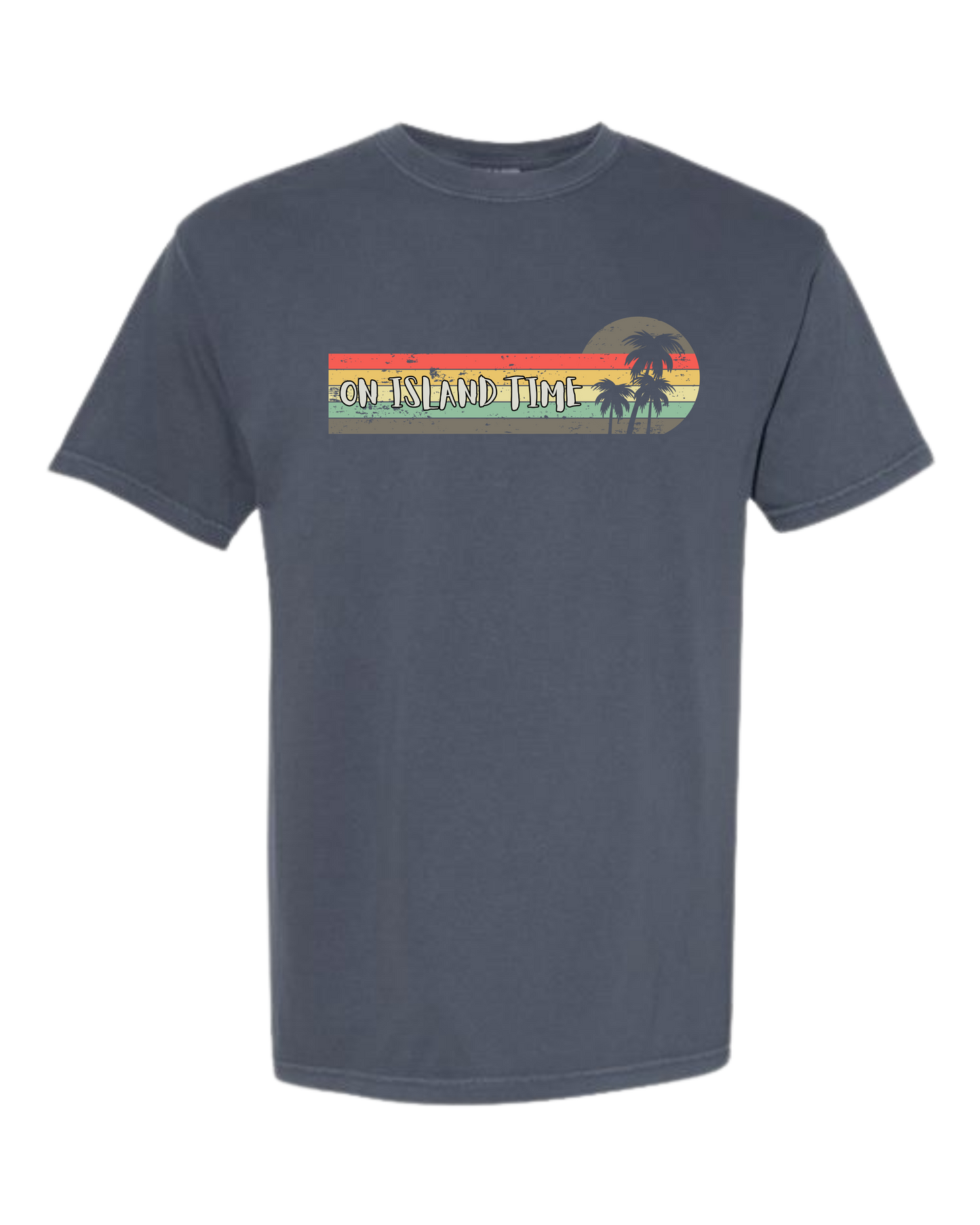 On Island Time - Comfort Colors - Heavyweight Unisex Tee - Blues