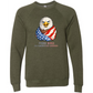 Free Bird An American Legend - Sponge Fleece Raglan Sweatshirt - Blues, Greens, Purple, and Black