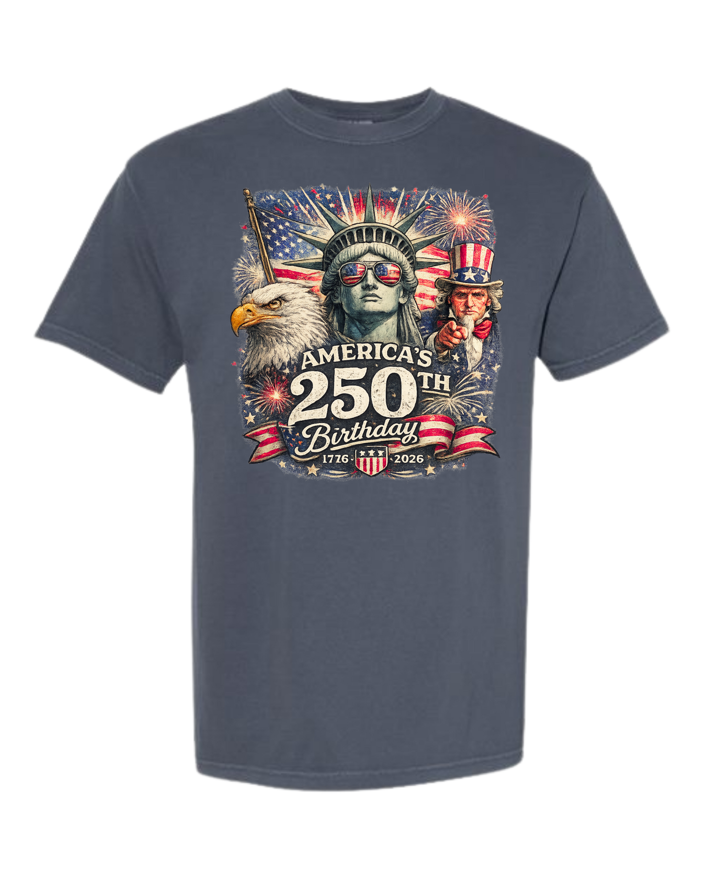 America's 250th Birthday - Comfort Colors - Heavyweight Unisex Tee - Blues