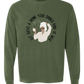 Hot Baths and Drink Your Dinner Kind of Week - Comfort Colors - Heavyweight Long Sleeve Tee - Blues & Greens