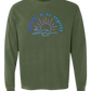 Sunsets & No Regrets - Comfort Colors - Heavyweight Long Sleeve Tee - Blues & Greens
