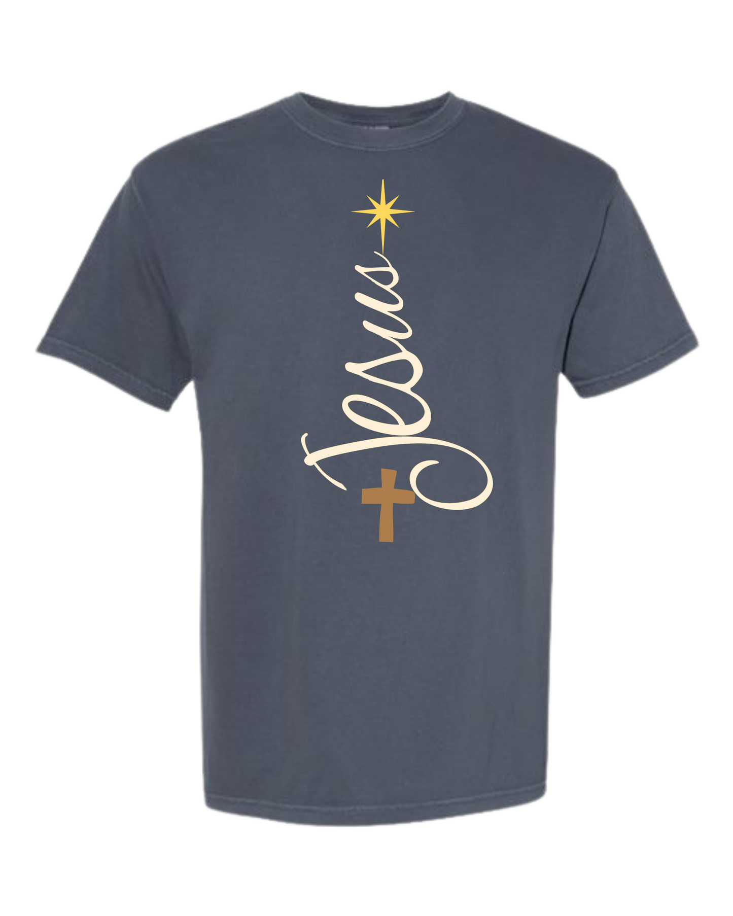 Jesus Tree - Comfort Colors - Heavyweight Unisex Tee - Blues